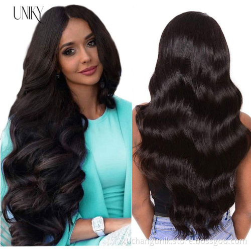 10A Raw Virgin Cuticle Aligned Hair Lace Wig With Baby Hair Bleached Knots 100% body wave Lace Front Wig Brazilian Human Hair